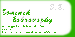 dominik bobrovszky business card